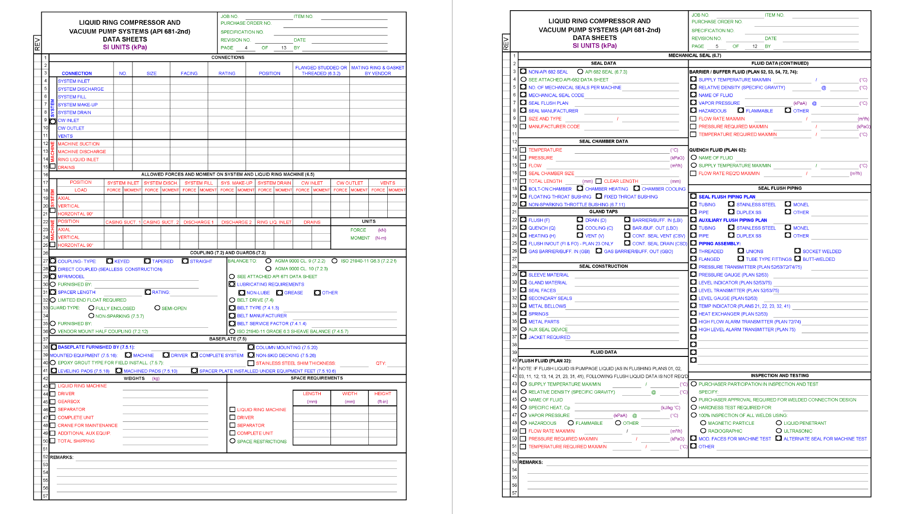 API 681-2021 石油、化工及天然气工业用液环式压缩机和真空泵